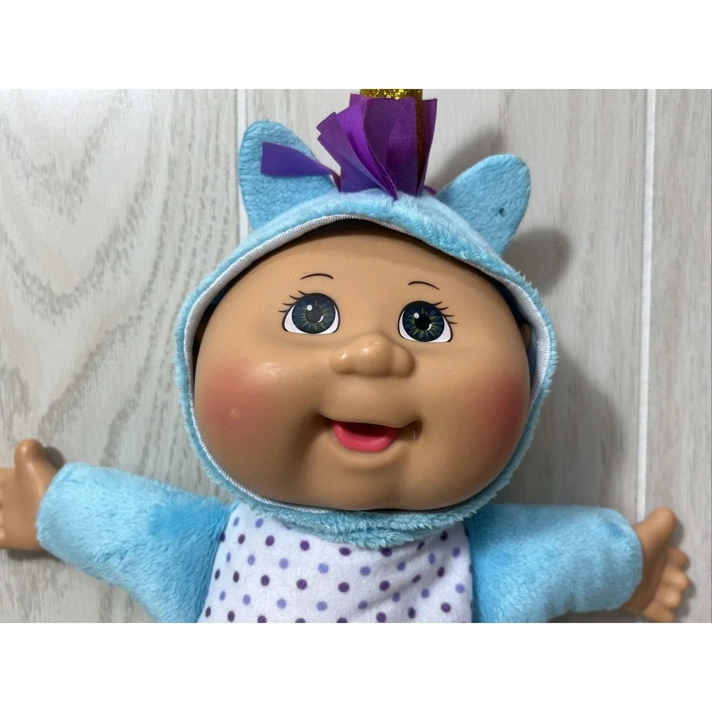 Cabbage Patch Kids Cuties Fantasy Friends Doll Blue UNICORN Costume Plush body